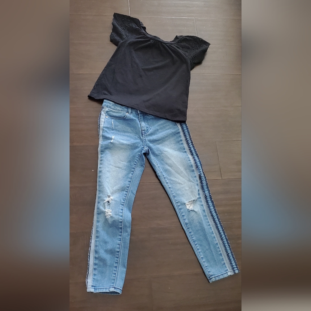 Calvin Klein girl jeans size 8 and shirt